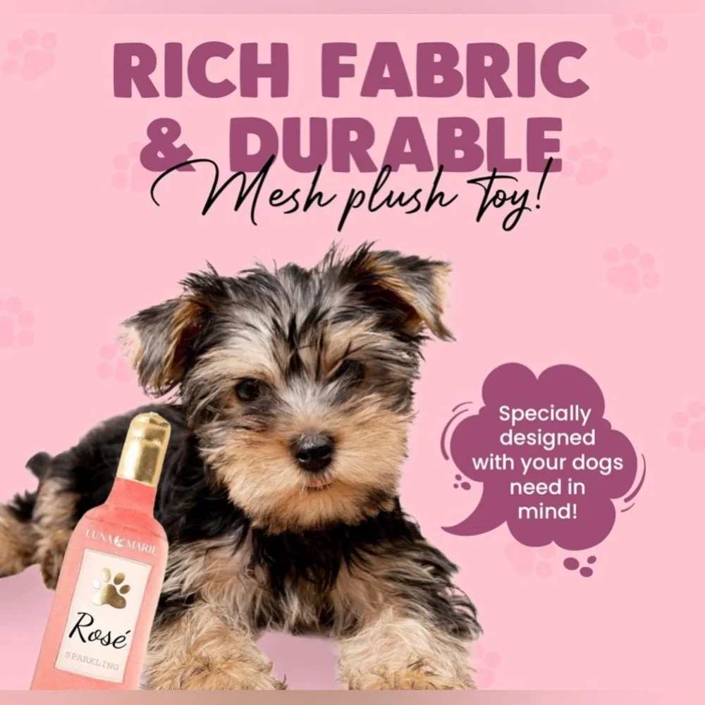 Wine Bottle Plush Squeaking Toy